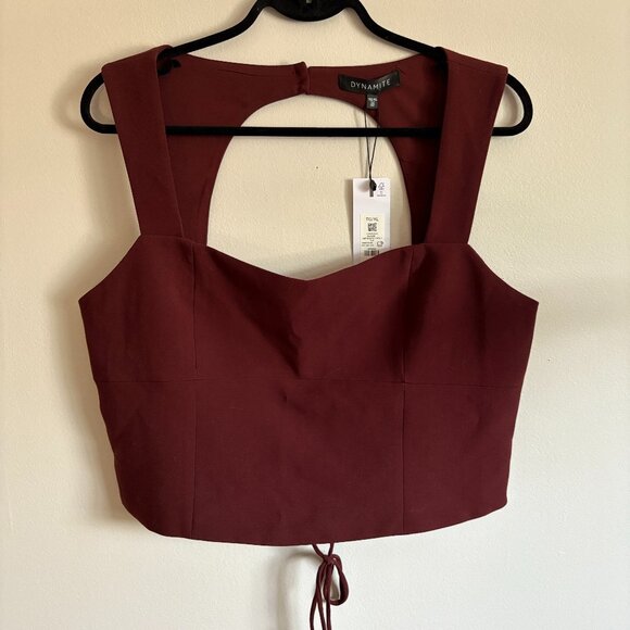 Dynamite Open Back Corset Top - Picture 3 of 7